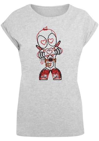 футболка Damen Ladies Deadpool - Love Beam Line T-Shirt