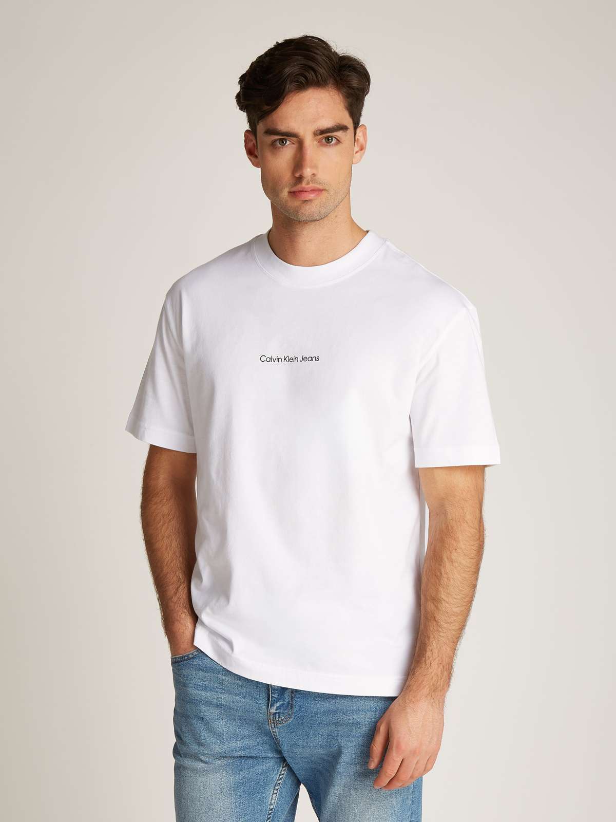 Футболка с принтом на спине GRID MONOGRAM TEE