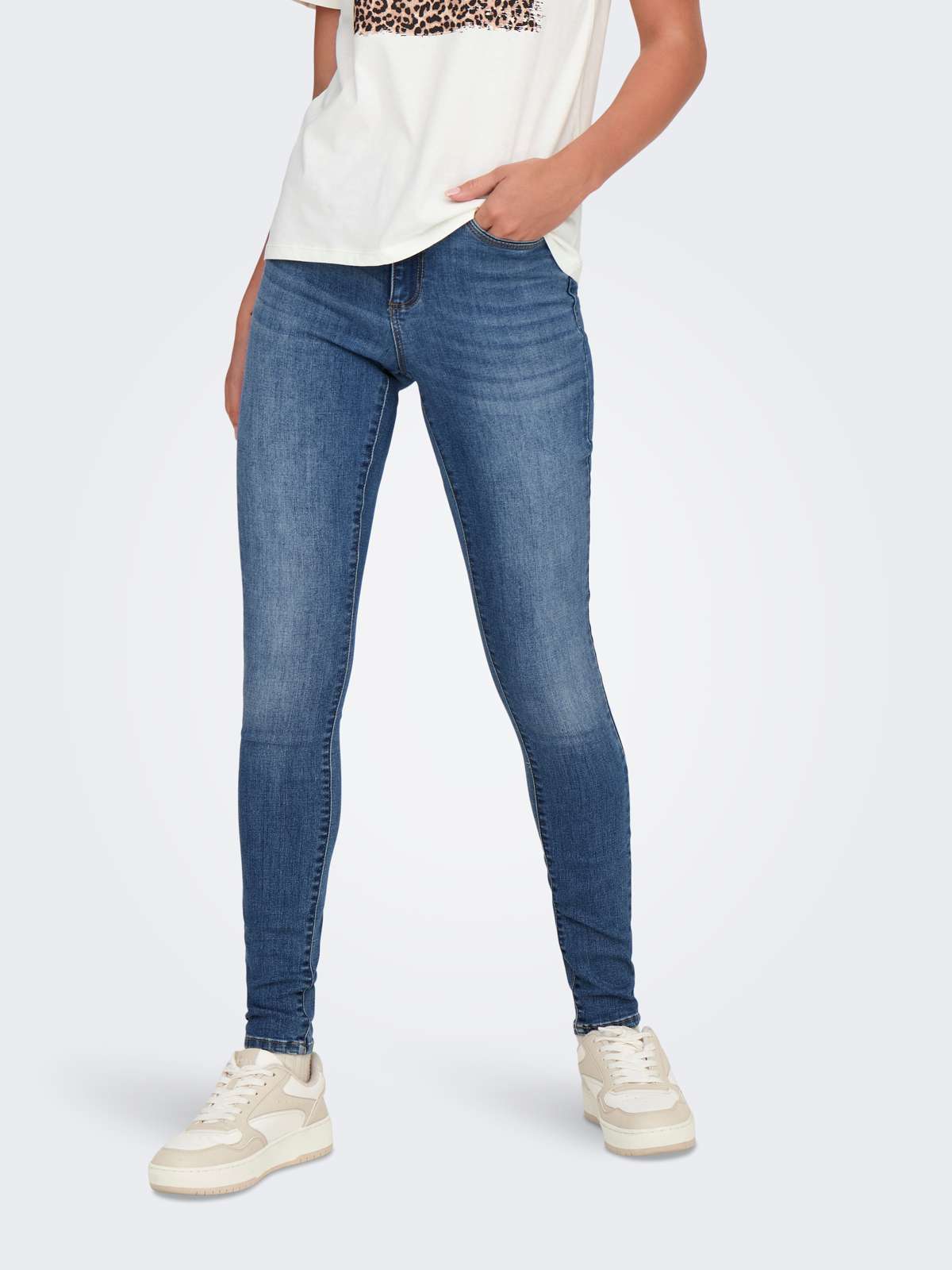 Джинсы скинни ONLWAUW MID SKINNY DNM BJ370 NOOS