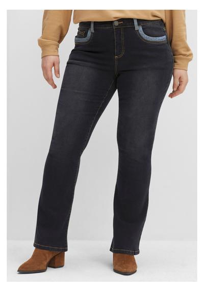 Джинсы Bootcut с контрастными деталями Gro?e Gro?en