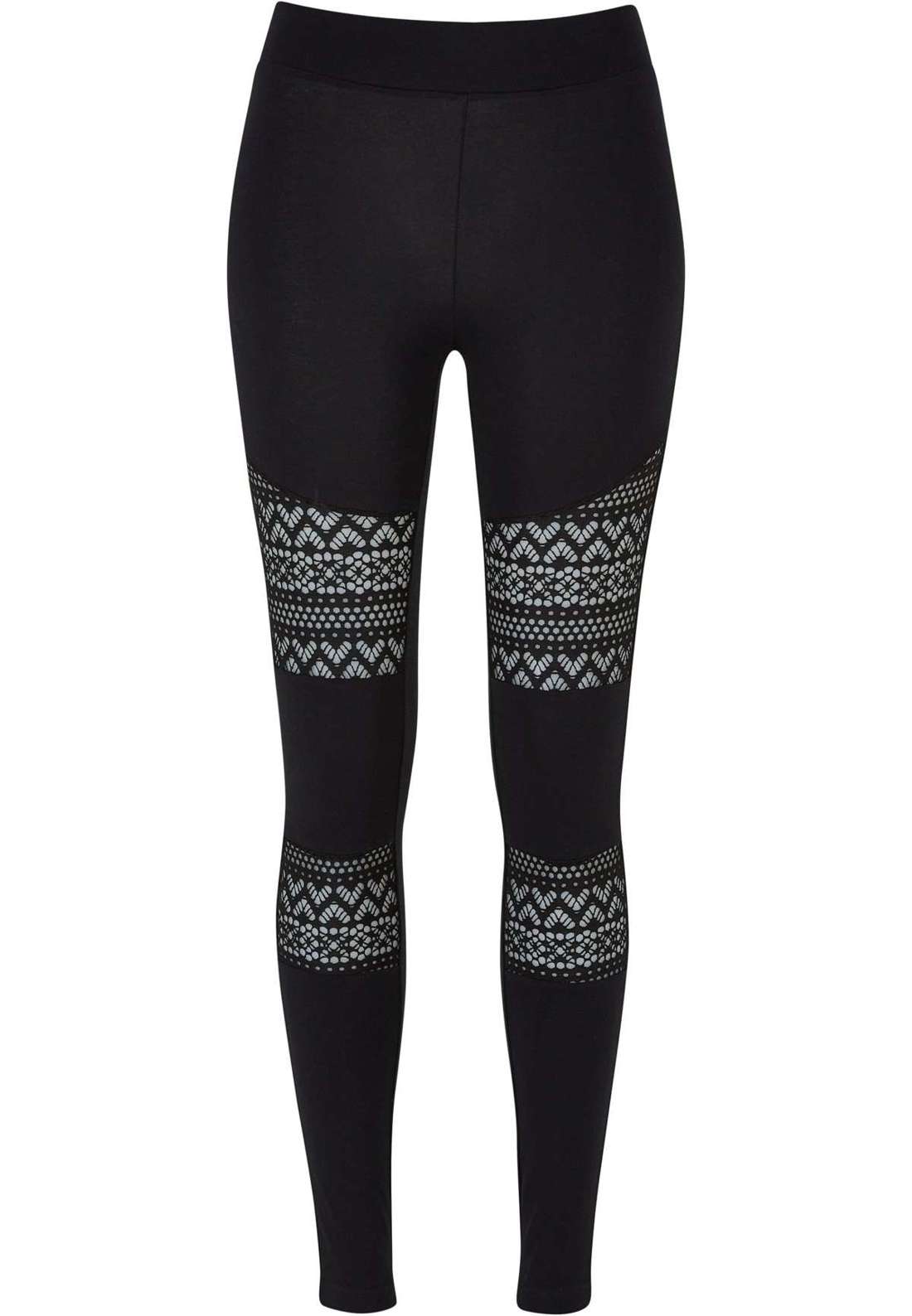 леггинсы Urban Classics Damen Ladies Crochet Lace Inset Leggings