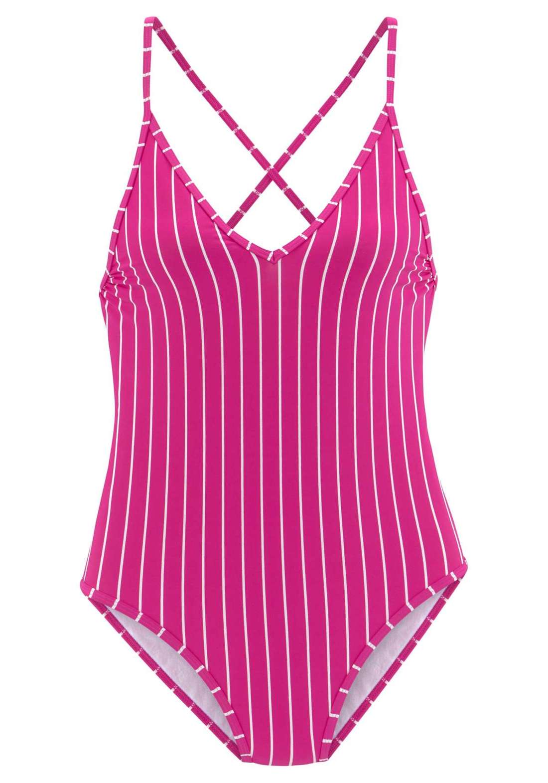 Купальник в тонкую полоску