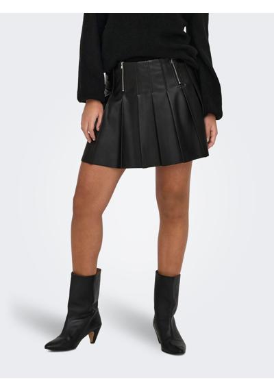 Юбка из искусственной кожи ONLIZARA HW ZIP PLEAT FAUX LEA SKIRT PNT
