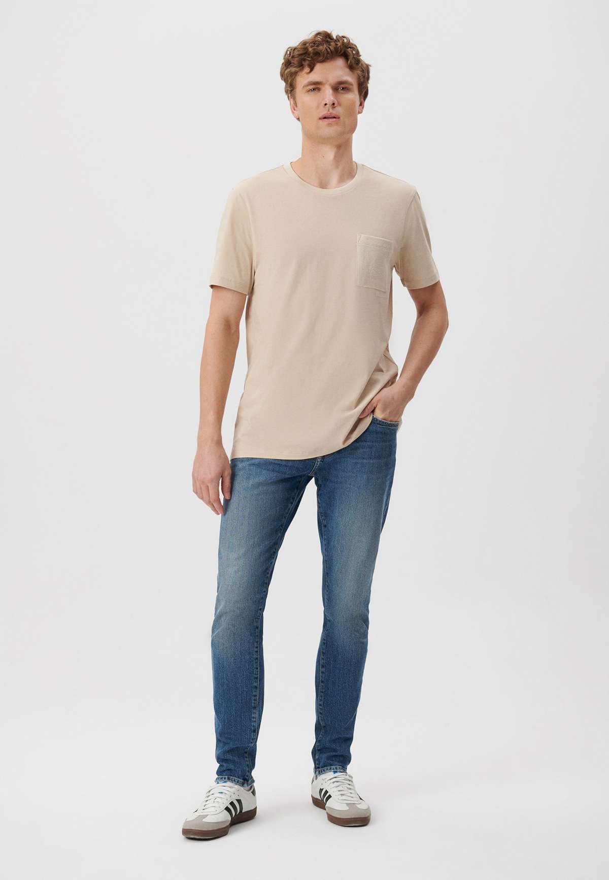 рубашка с круглым вырезом POCKET TEE