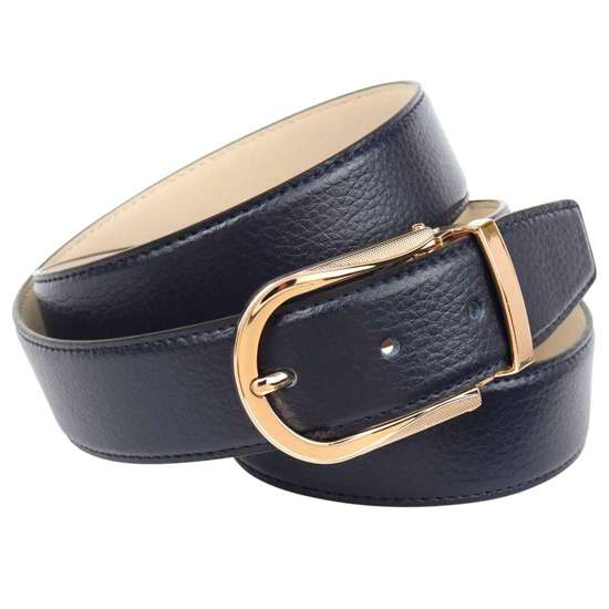 Кожаный ремень золотого цвета