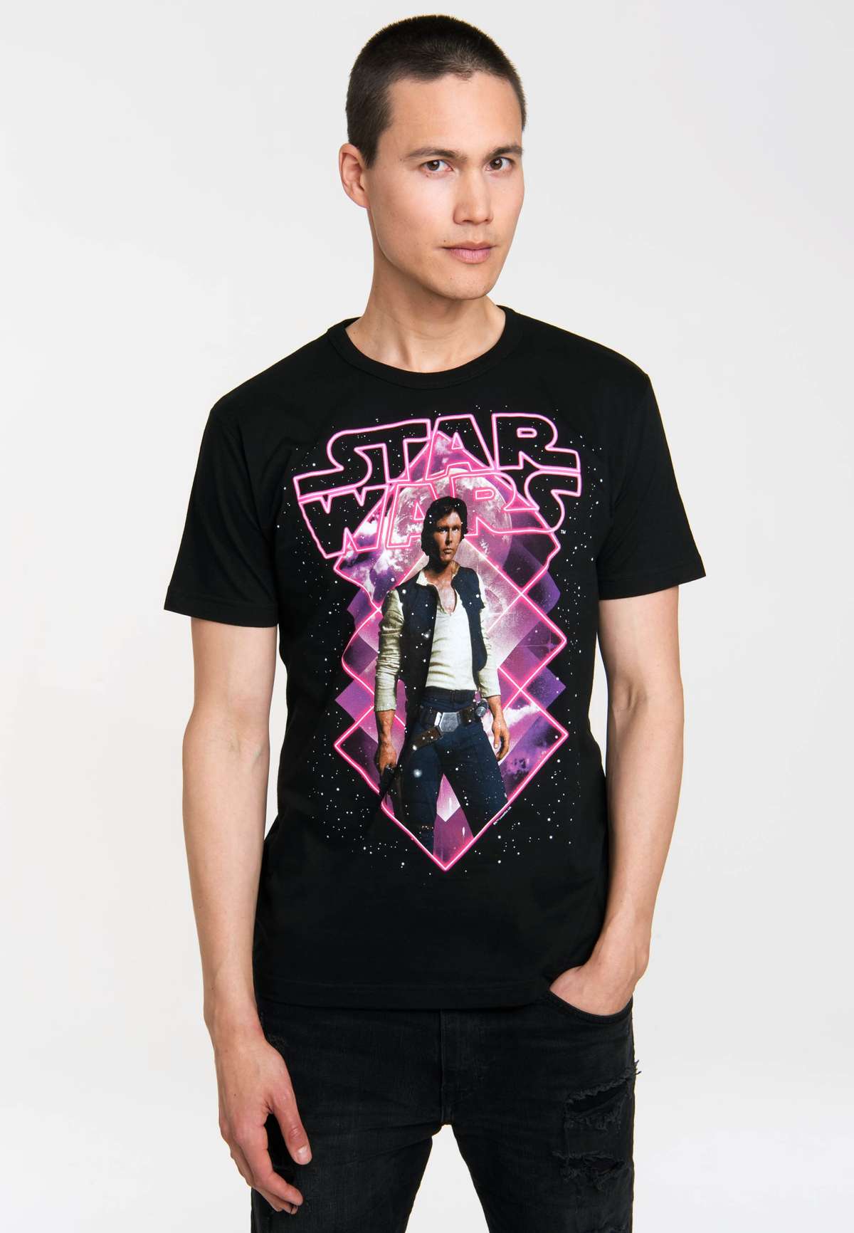 Футболка с качественной трафаретной печатью Han Solo