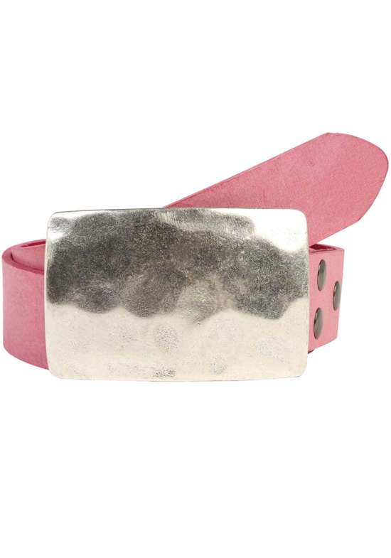 Кожаный ремень со сменной застежкой. Rechteck Gehämmert