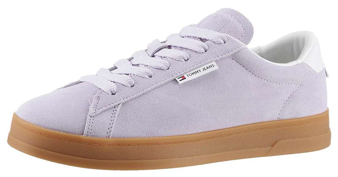Кроссовки с боковой этикеткой TJW COURT SNEAKER SUEDE