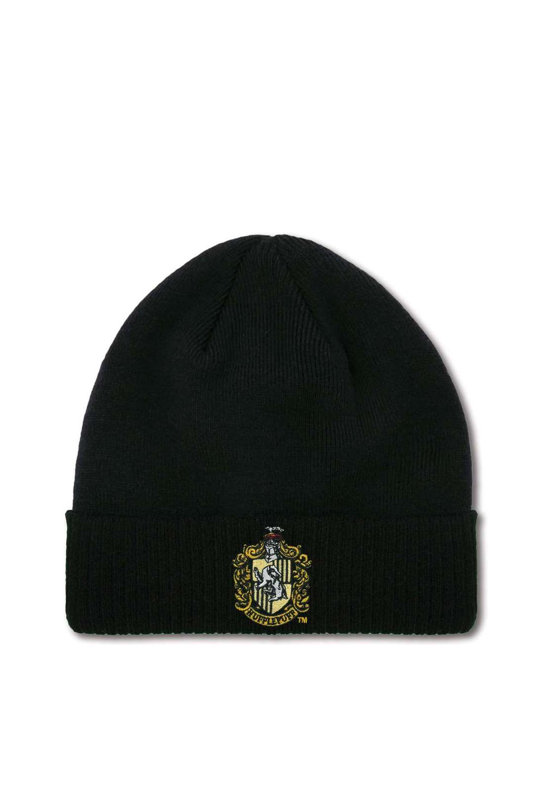 Вязаная шапка с великолепной вышивкой. Harry Potter - Hufflepuff