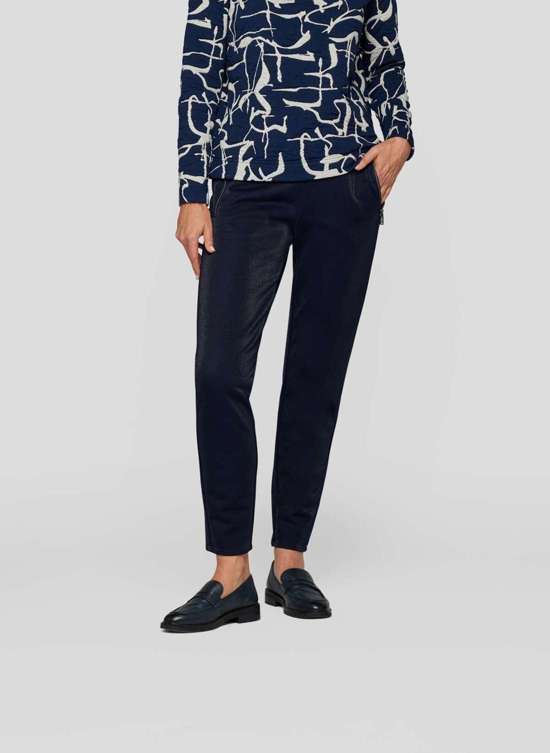 Брюки из джерси Hose mit schmaler Passform und Zier-Reißverschlüssen