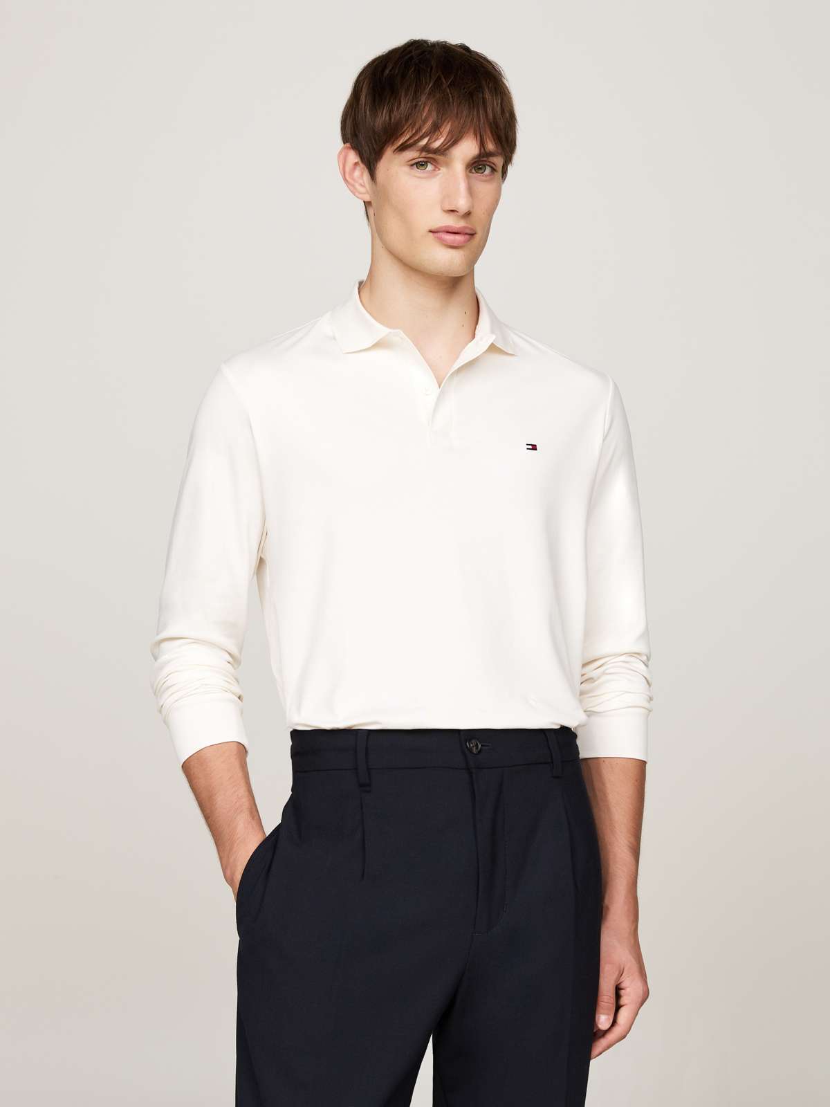 Рубашка поло с длинными рукавами L/S LIQUID COTTON REG POLO