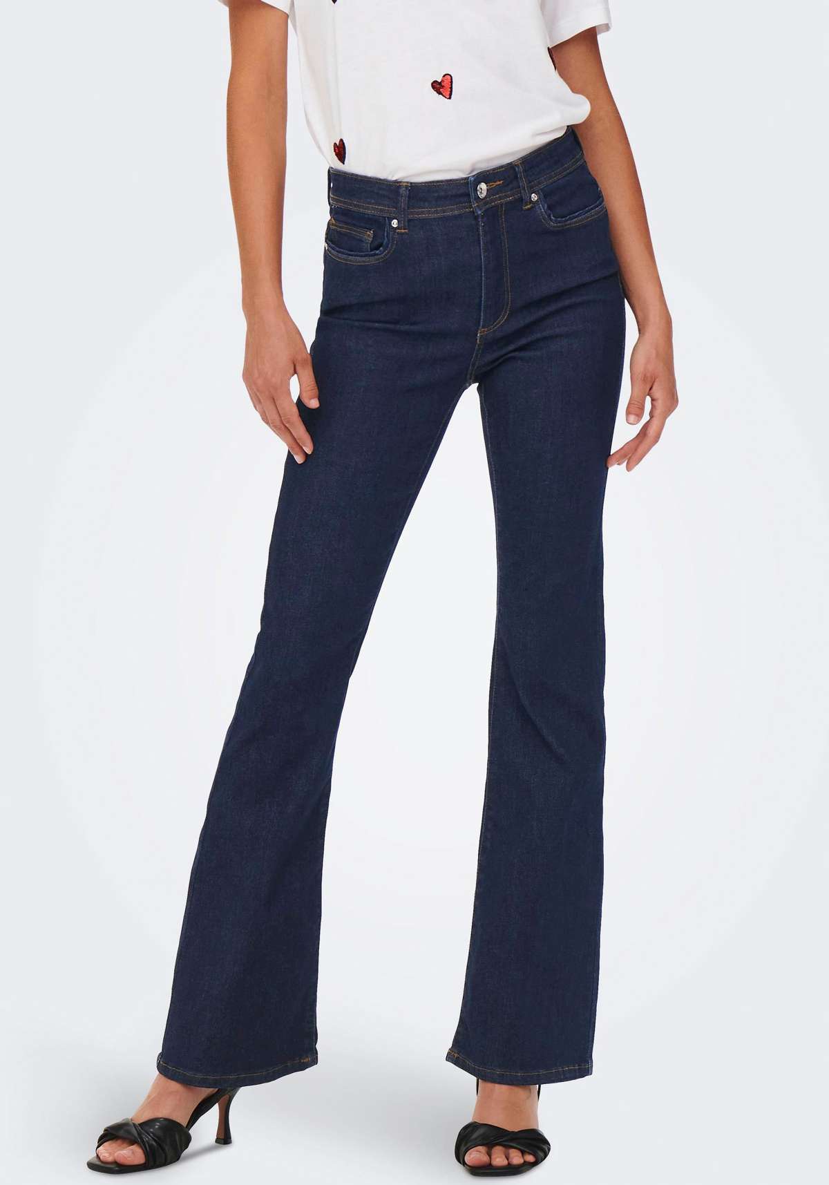 Джинсы Bootcut с эластичной отделкой ONLWAUW LIFE HW FLARED RINSE DNM