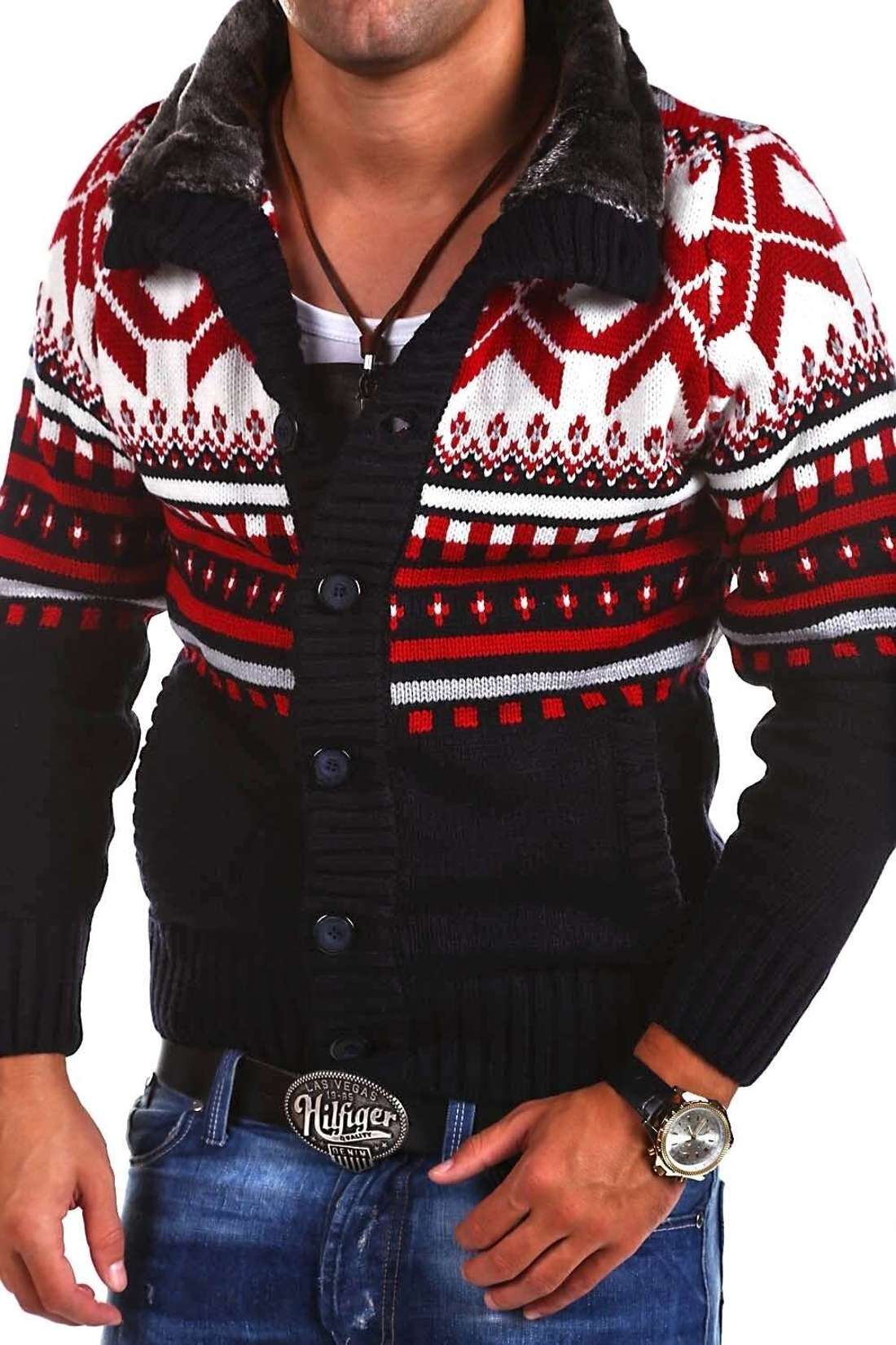 Кардиган с модным норвежским узором. CRSM