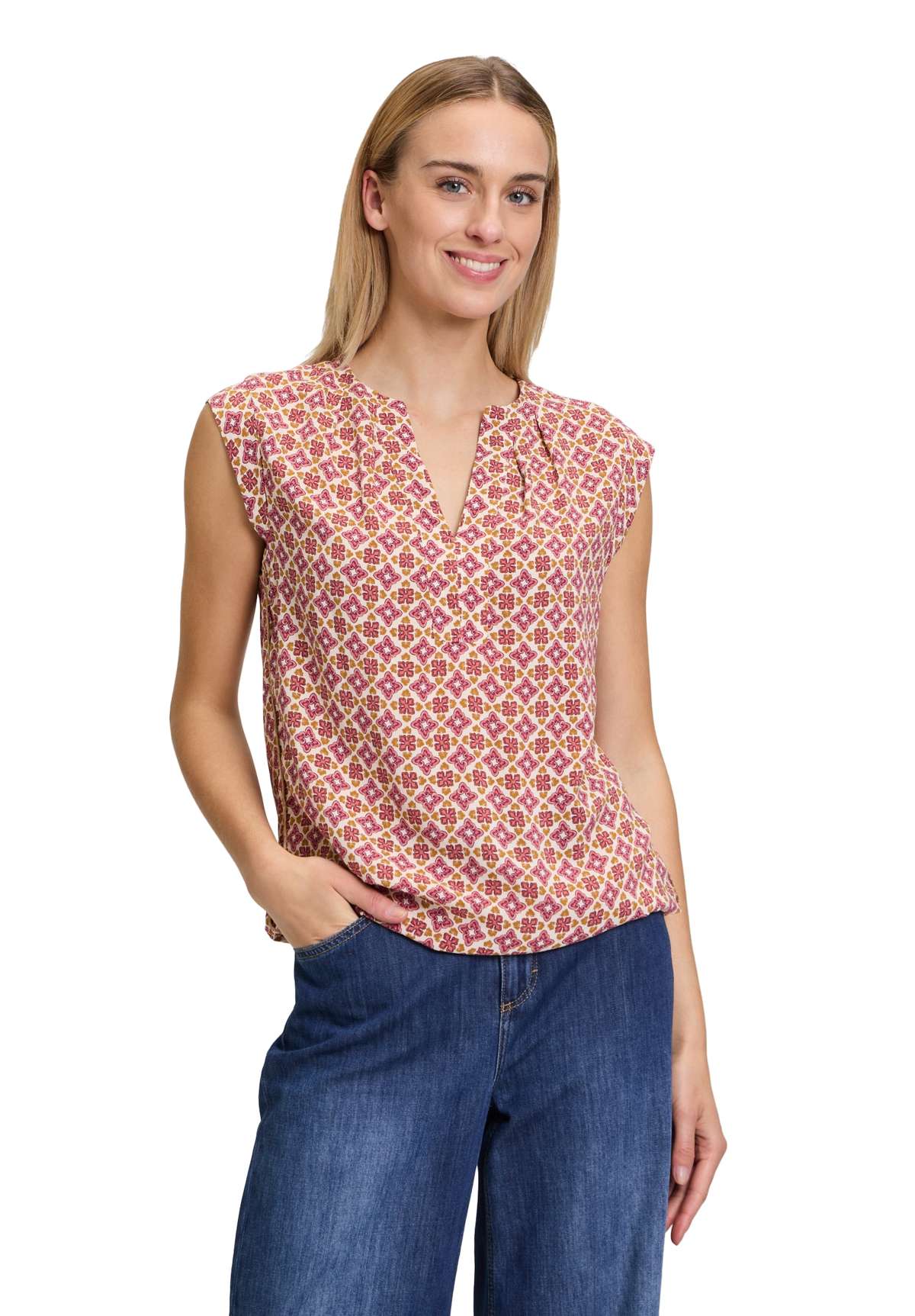 Блузка без шнуровки Casual-Bluse mit Muster