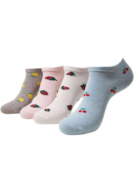 Базовые носки Urban Classics Unisex Recycled Yarn Fruit Invisible Socks 4-Pack