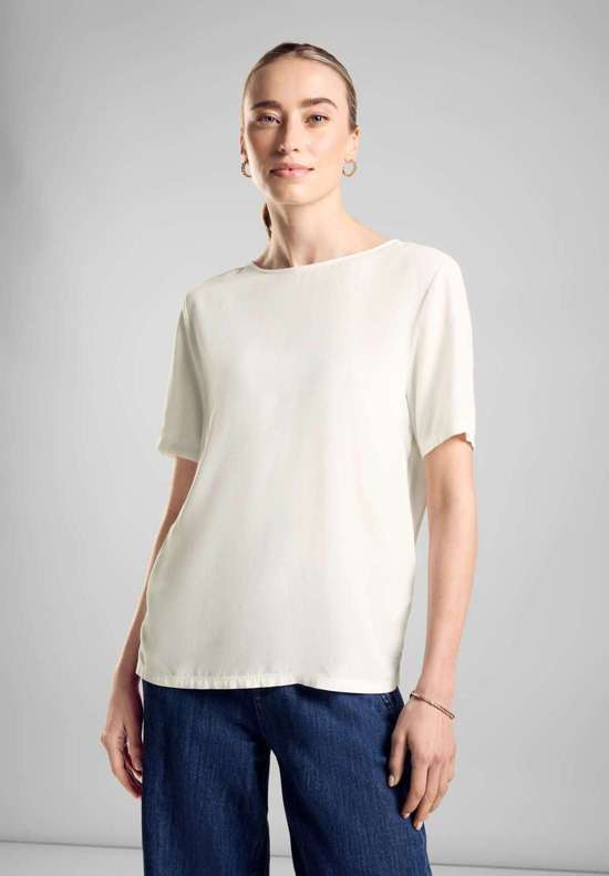 Рубашка с круглым вырезом и завязками сзади