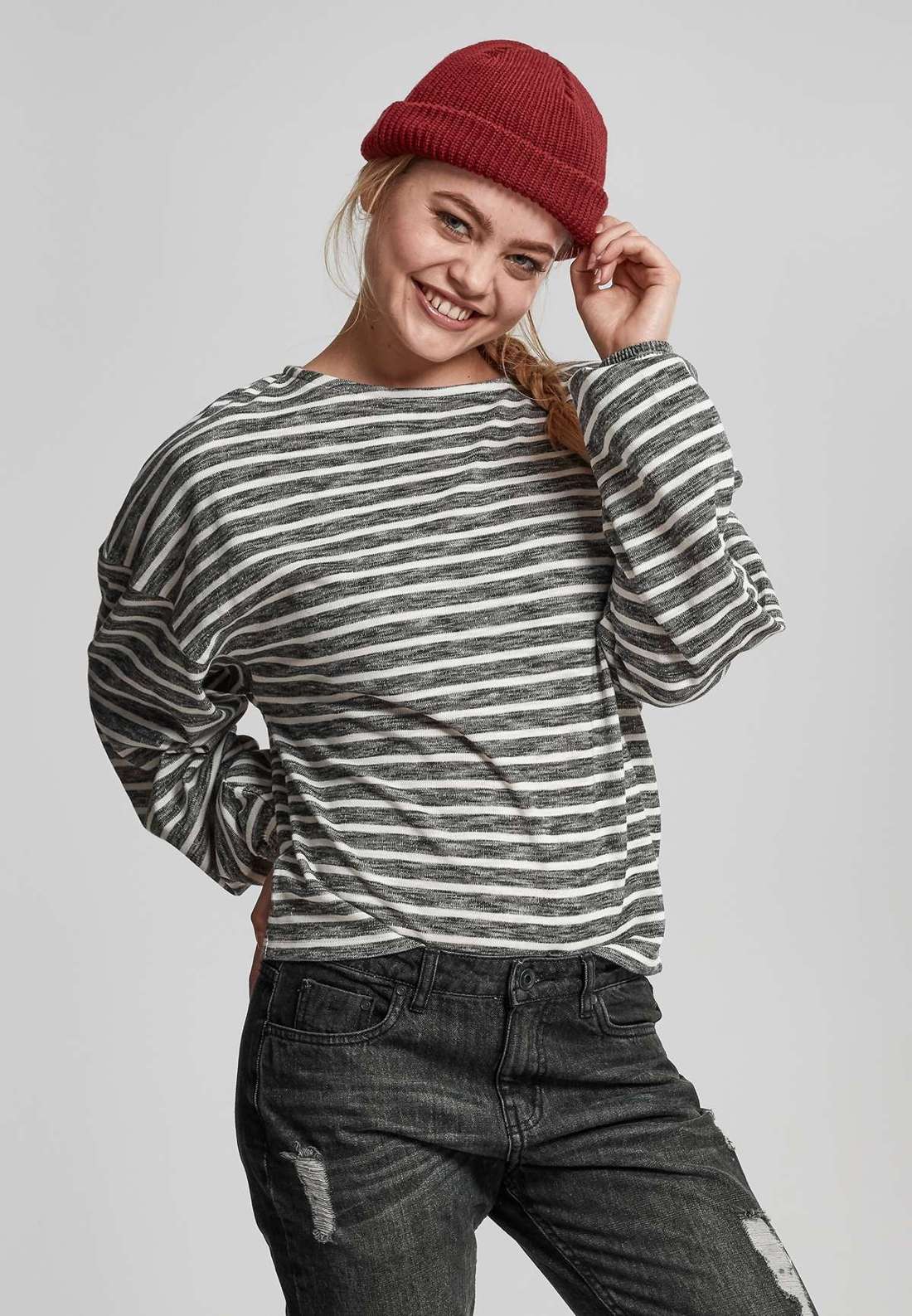 Свитера Urban Classics Damen Ladies Oversize Stripe Pullover