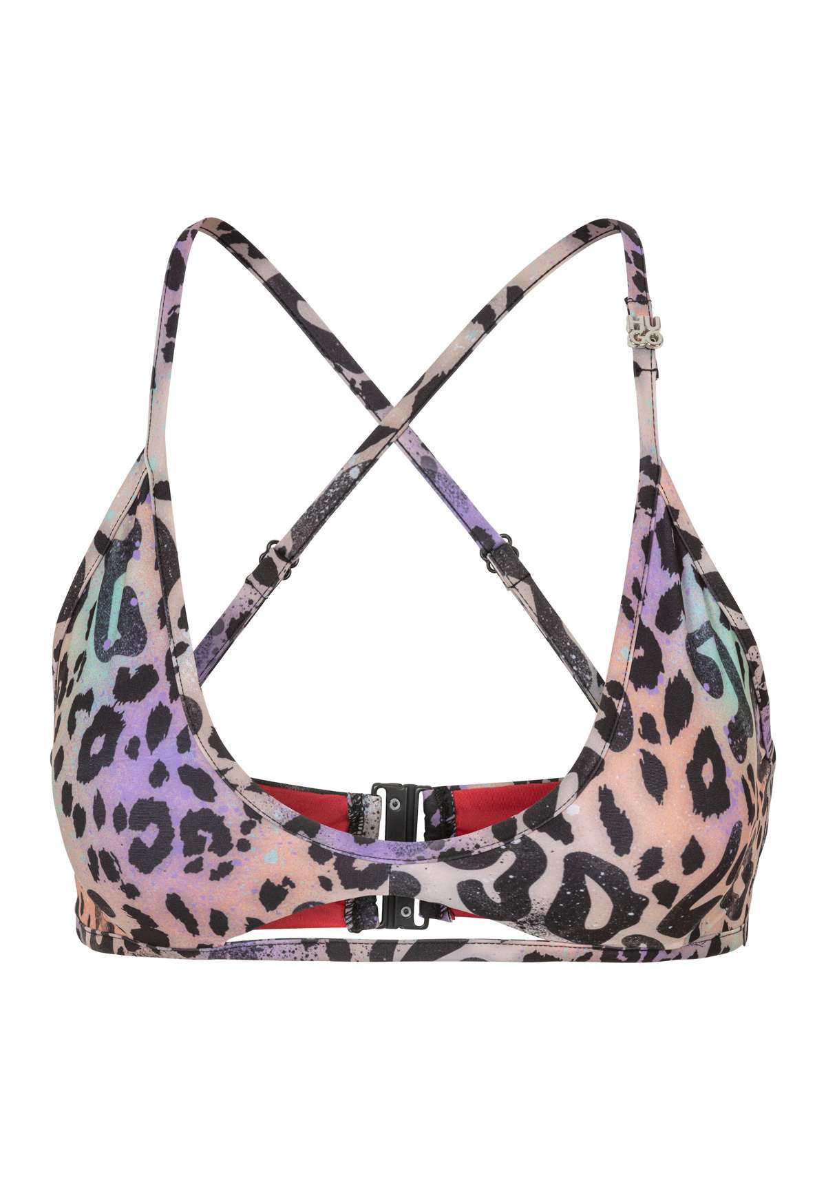Укороченный лиф бикини с металлическим логотипом HUGO Hilary Bralette