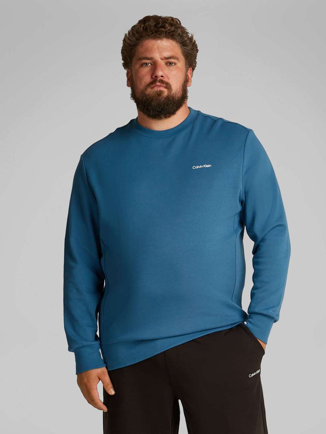 Толстовка больших размеров с надписью-логотипом BT_MICRO LOGO REPREVE SWEATSHIRT