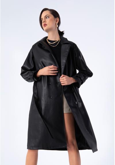 Длинное пальто, двубортное женское пальто из экологически чистого...