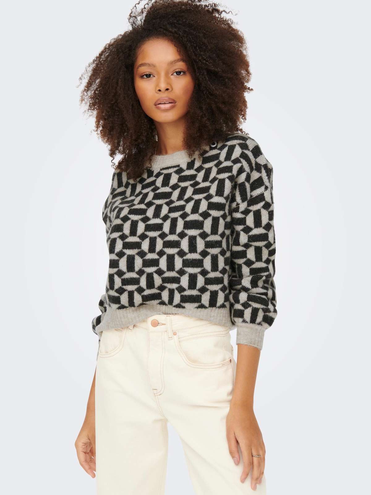 Свитер с круглым вырезом ONLGEO LIFE L/S PULLOVER KNT