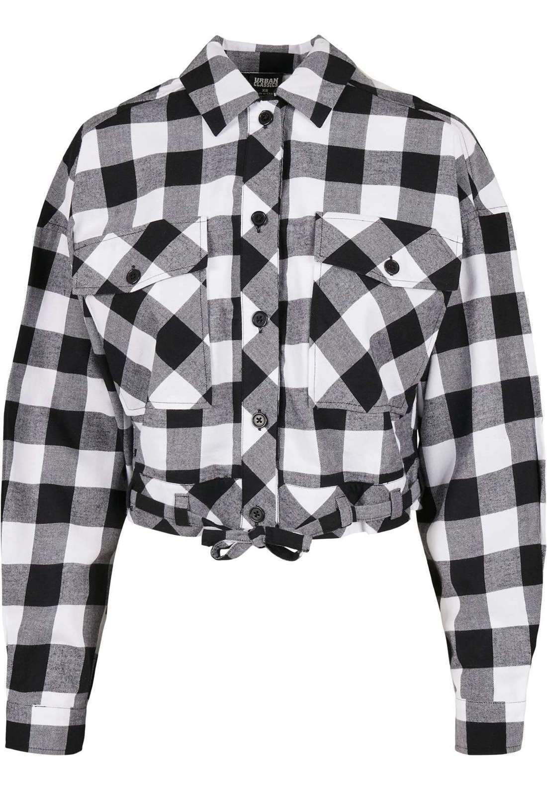 Рубашка с длинным рукавом Urban Classics Damen Ladies Short Oversized Check Shirt