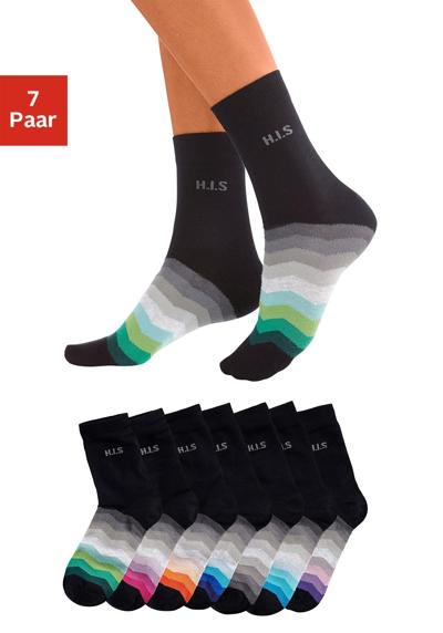 Базовые носки (7 пар), с черным голенищем.
