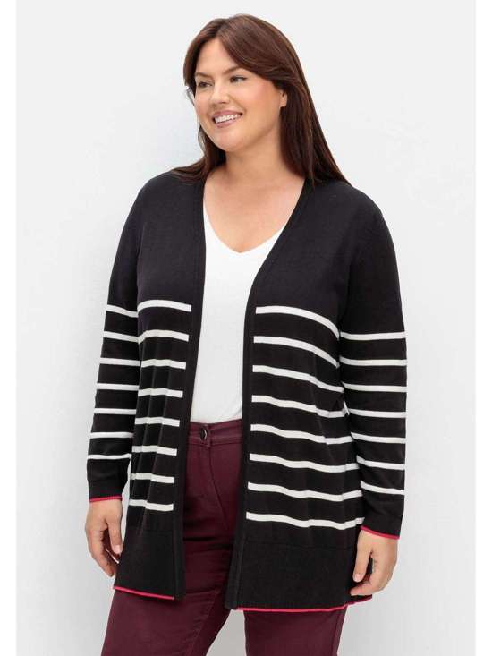Длинный кардиган в полоску Große Größen