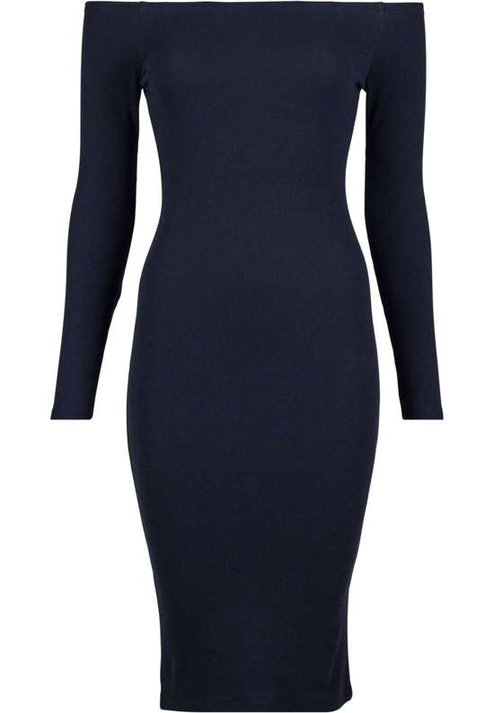 Платье-рубашка Urban Classics Damen Ladies Off Shoulder Longsleeve Rib Dress