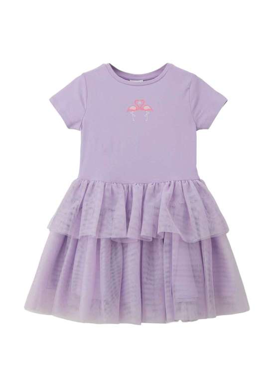 Мини-платье с многослойными деталями