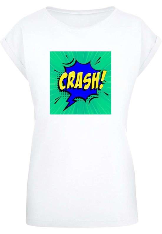 футболка Damen Ladies CRASH Comic Extended Shoulder Tee