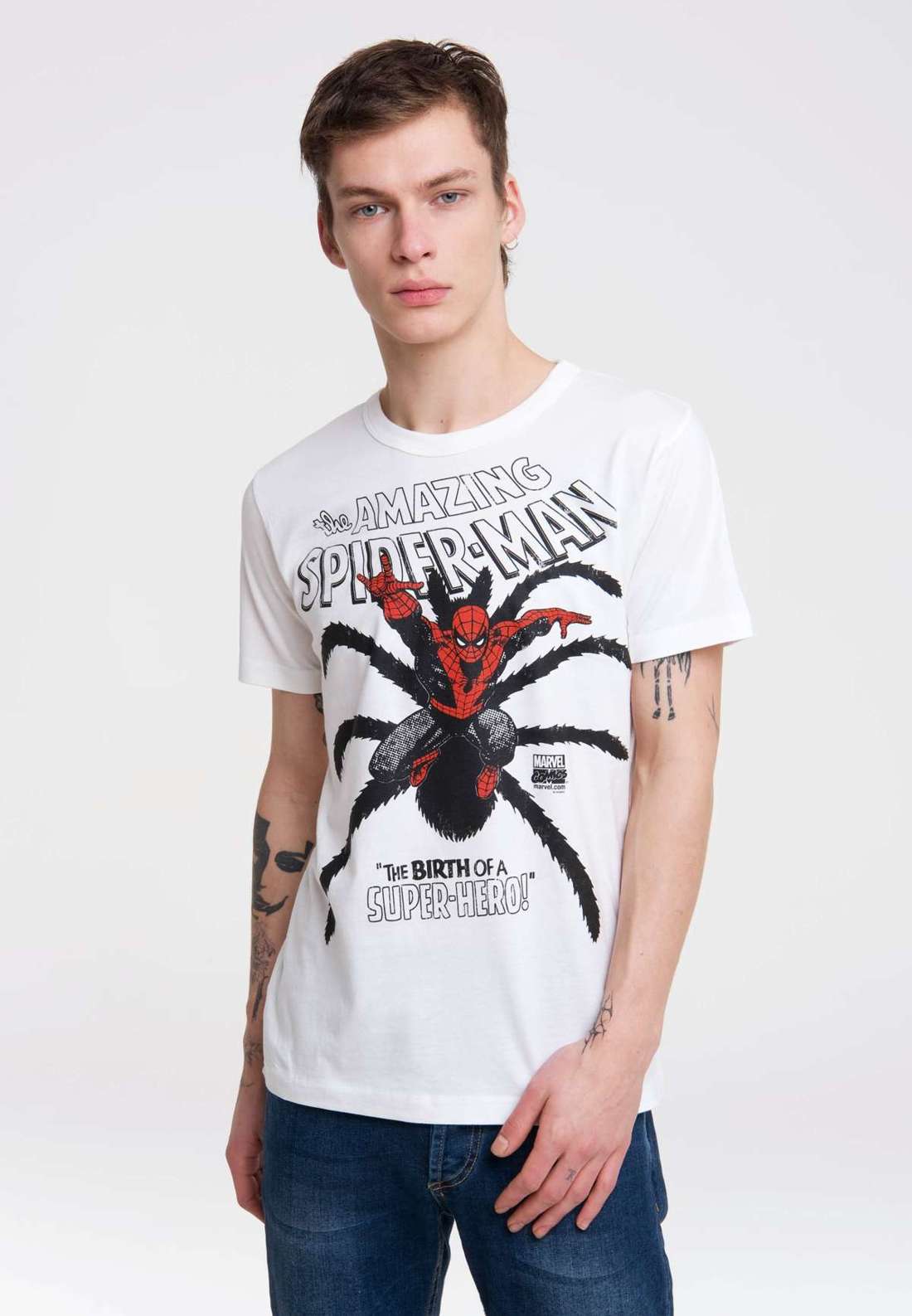Футболка с классным принтом супергероя спереди Spider-Man
