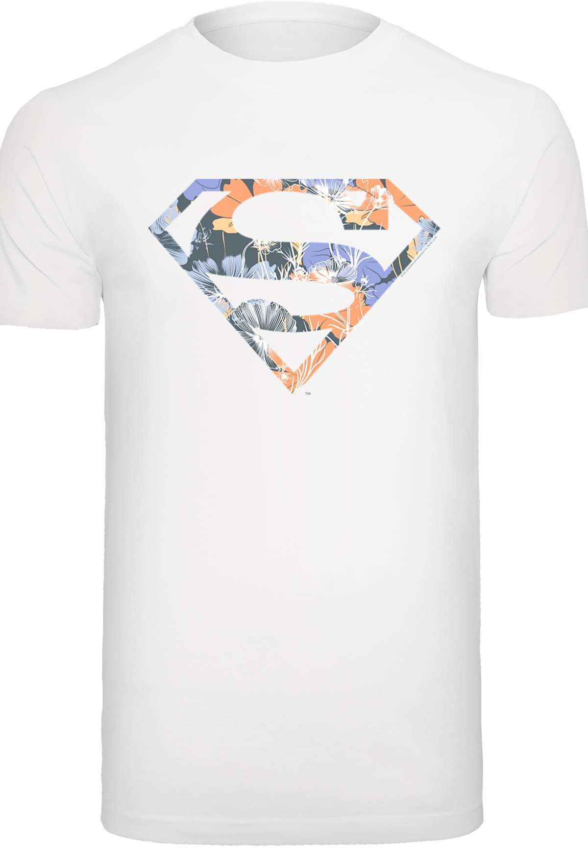 Рубашка с коротким рукавом Herren Superman Floral Logo 2 with T-Shirt Round Neck