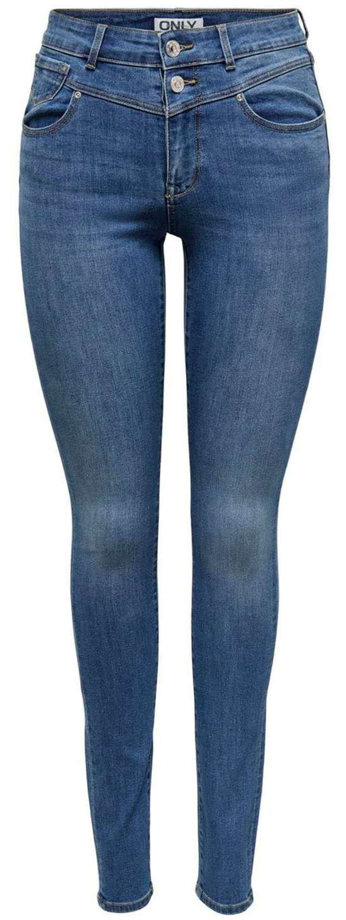 Джинсы скинни ONLWAUW HW DOU BUT CUT SKINNY DNM EXT