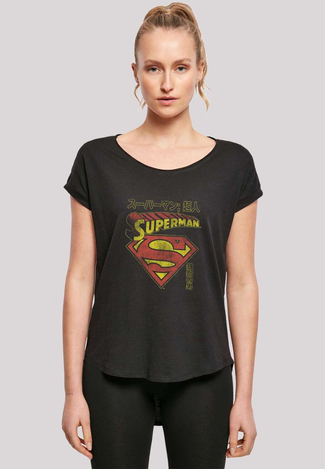 футболка Long Cut T-Shirt DC Comics Superman Shield