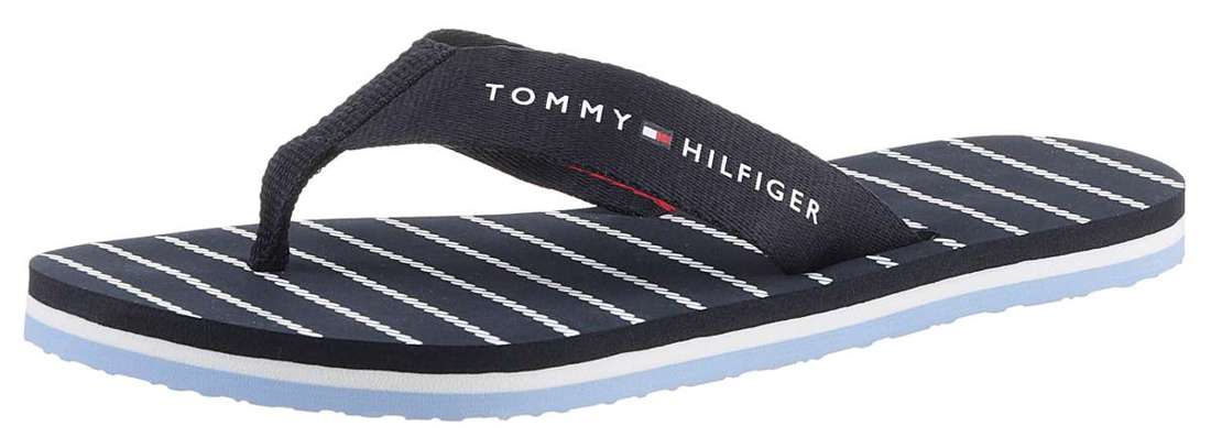 Разделитель пальцев с полосатой стелькой. TOMMY ESSENTIAL ROPE SANDAL