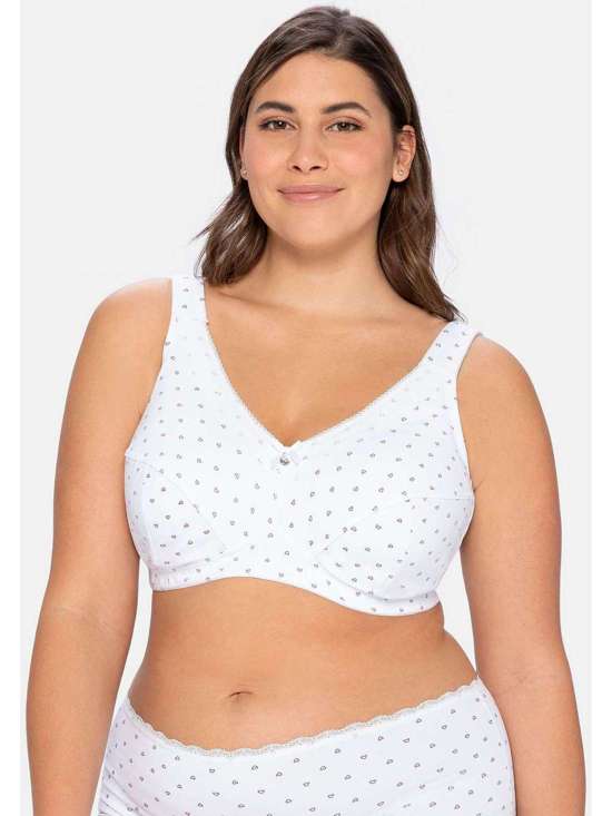 Бюстгальтер без косточек с эластичным кружевным краем. Große Größen