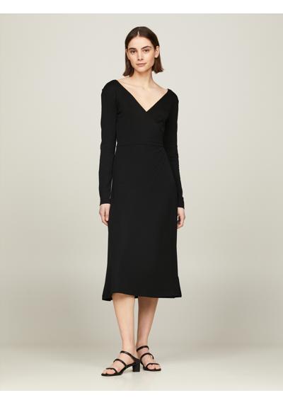 Платье с запахом и завязками F&F WRAP MIDI DRESS LS