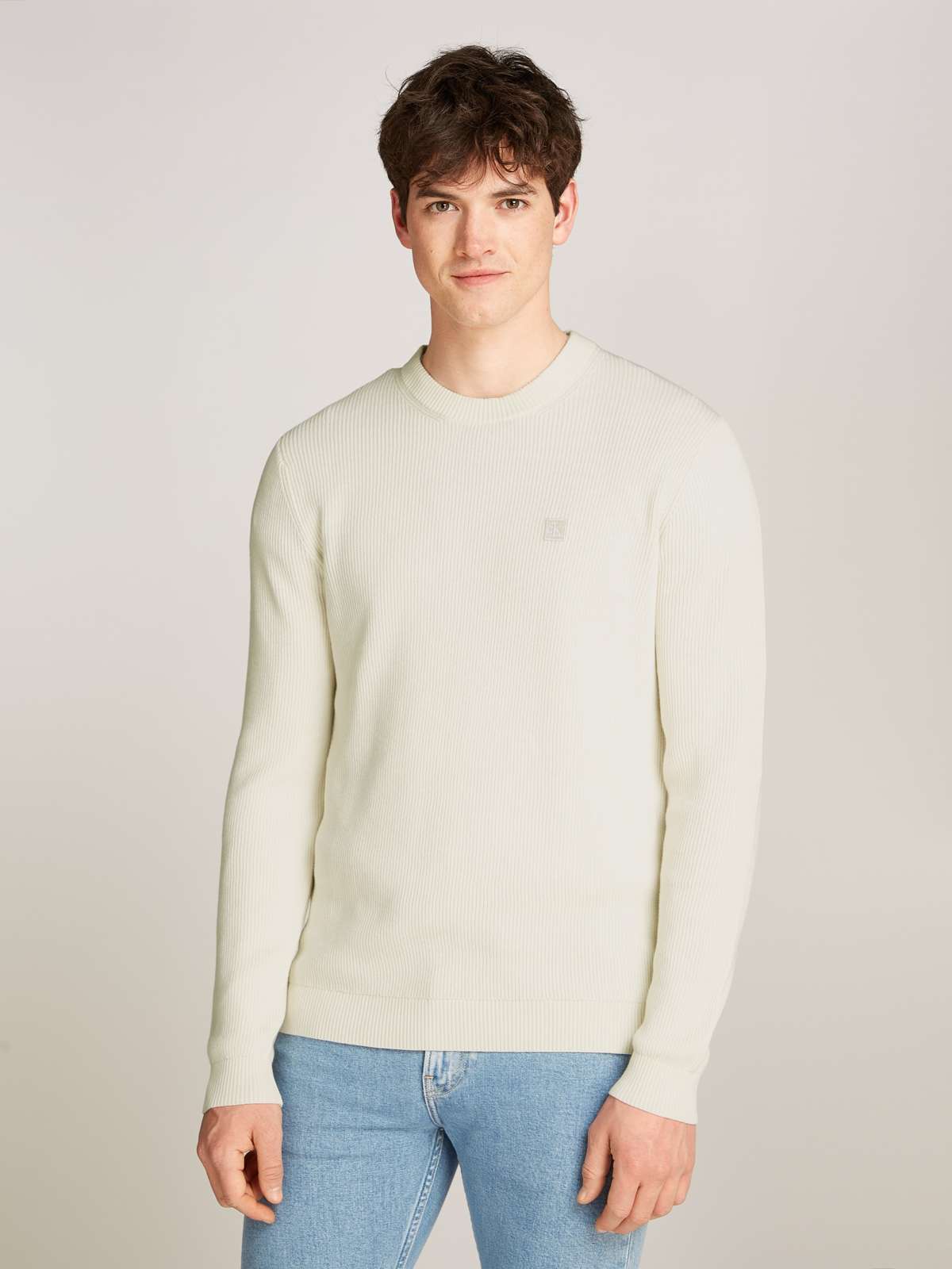 Свитер с круглым вырезом CK EMBRO BADGE SWEATER