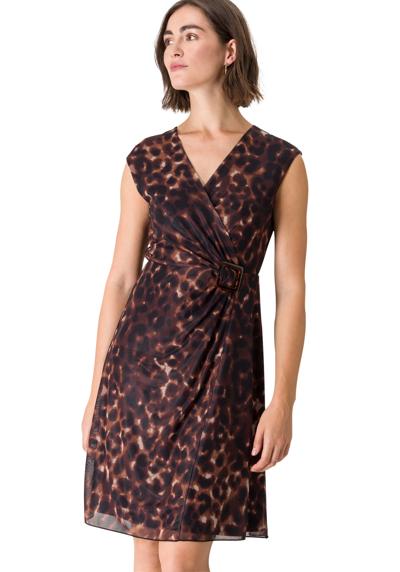 Сетчатое платье zero Meshkleid mit Leoprint
