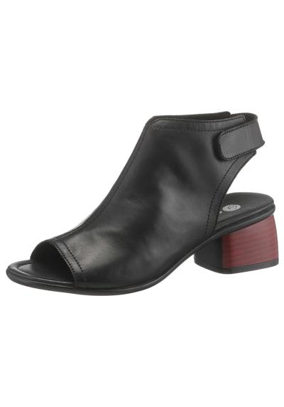 Сандалии, летние туфли, босоножки, на каблуке, с практичной застежкой-липучкой.