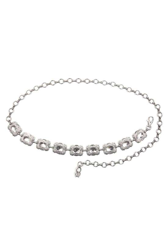 Ремень-цепочка элегантного дизайна с крупным стразом. Marisa