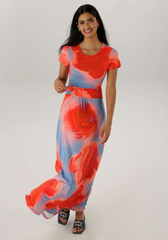 Платье-макси с облегающими фигуру оборками на талии - НОВАЯ КОЛЛЕКЦИЯ