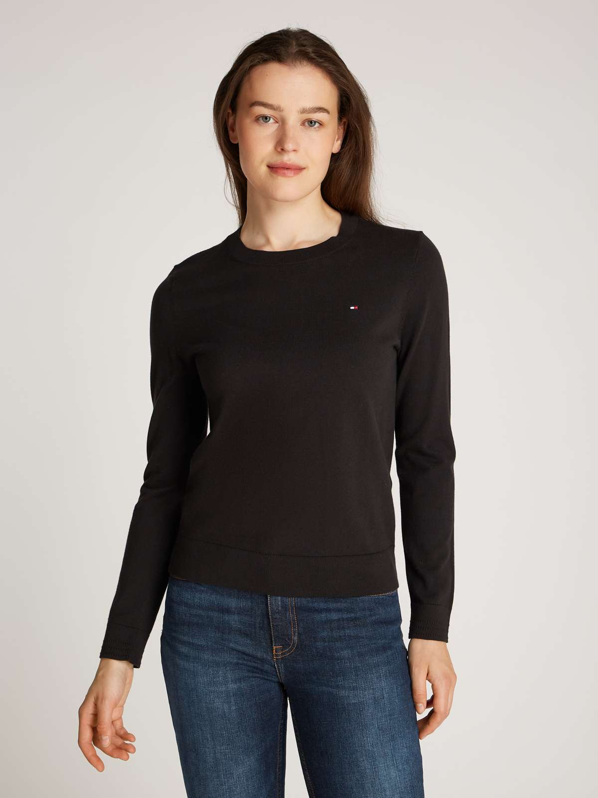 Свитер с круглым вырезом и вышивкой логотипа CO JERSEY STITCH LS C-NK SWT