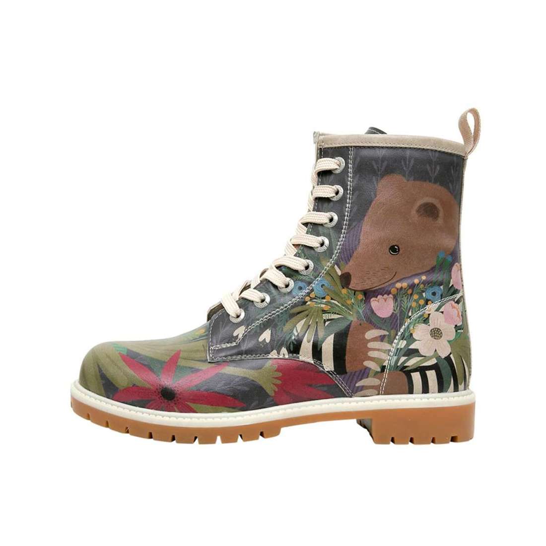 ботинки на шнуровке Damen Boots Bear and Flowers Vegan Damen Boots / female