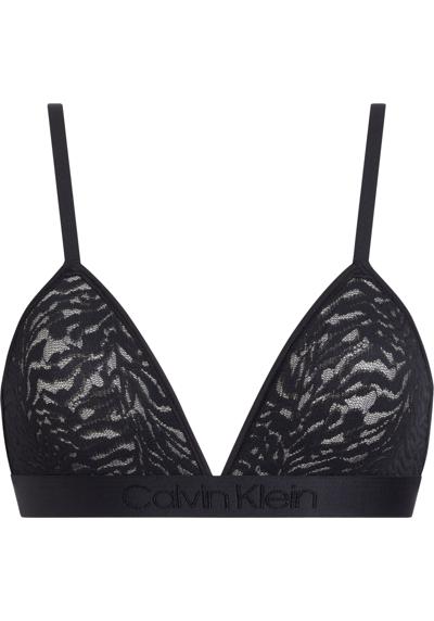 Бюстгальтер с треугольными чашками и вышивкой логотипа CK. UNLINED TRIANGLE