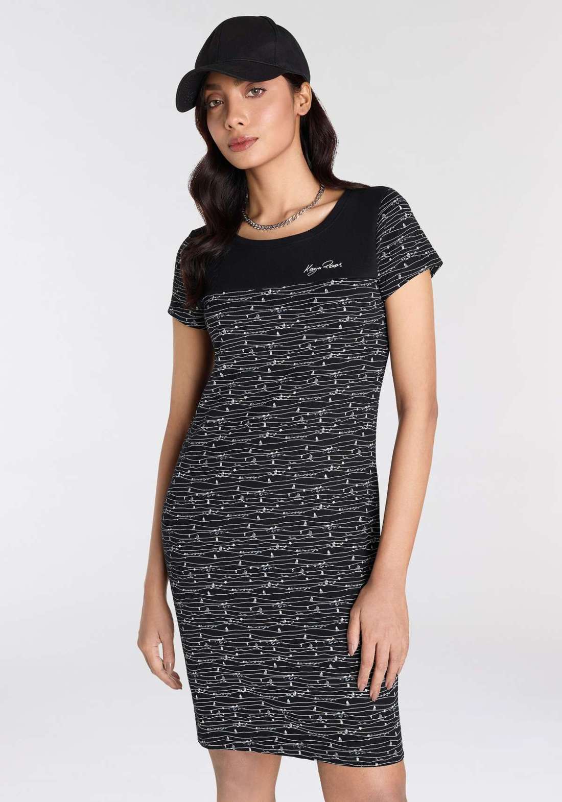 Платье из джерси с модным принтом по всей поверхности – НОВАЯ КОЛЛЕКЦИЯ