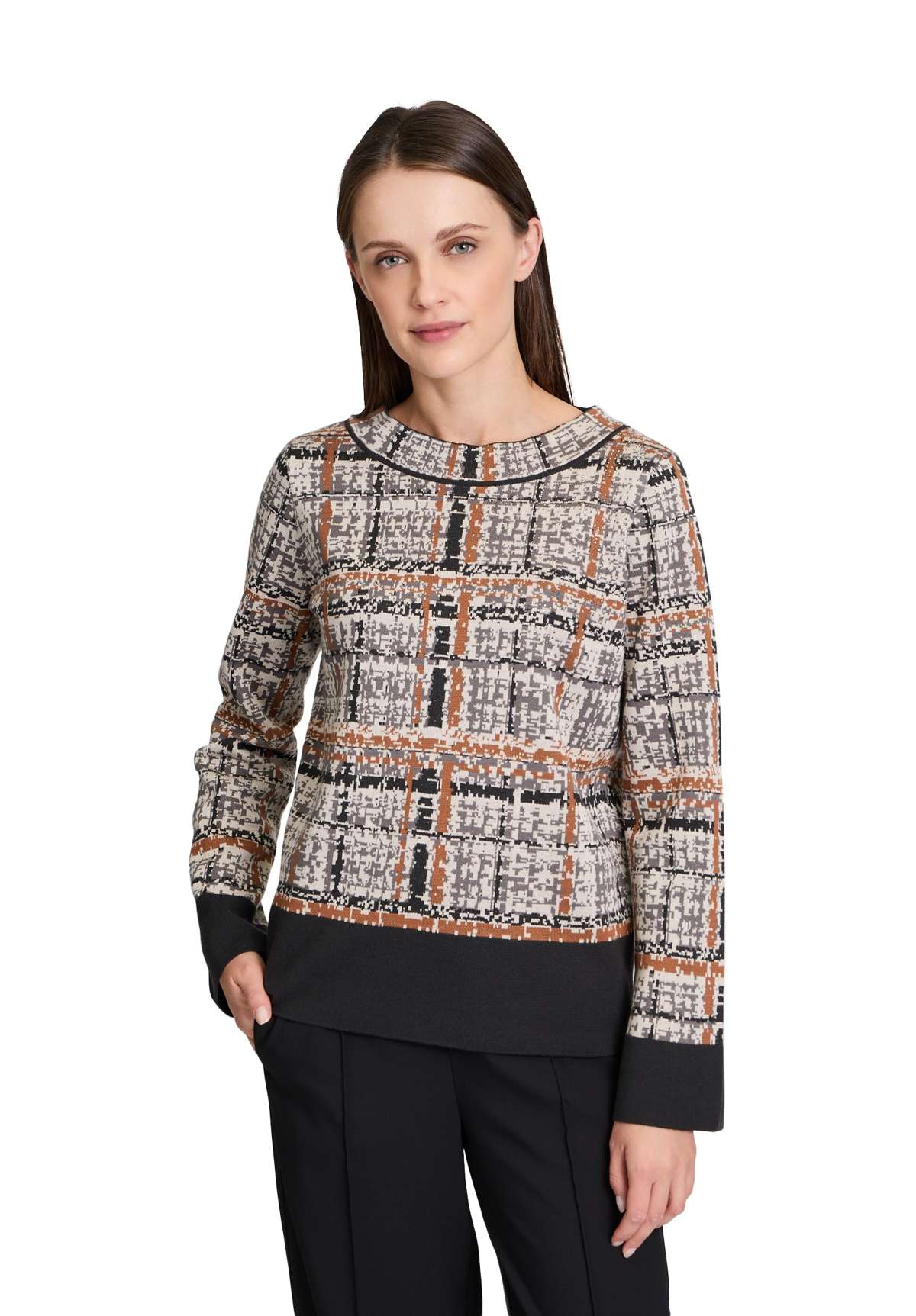 Вязаный свитер Strickpullover mit Jacquard