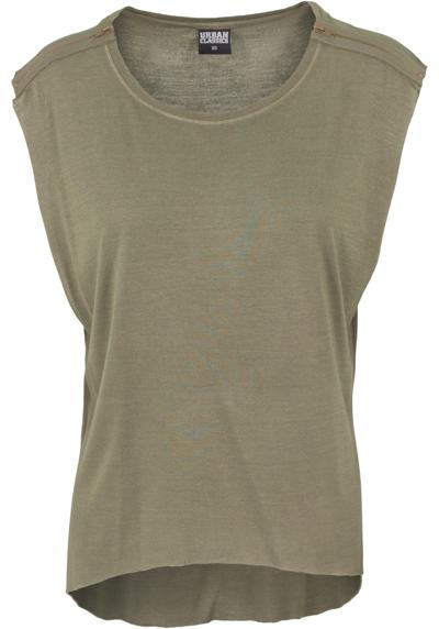 футболка Urban Classics Damen Ladies Shoulder Zip HiLo Tee