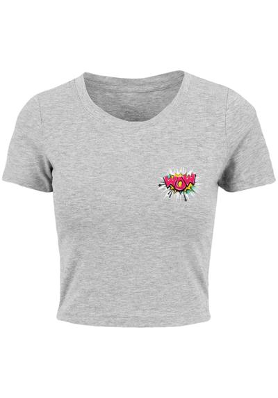 футболка Damen Ladies WOW Comic Cropped Tee